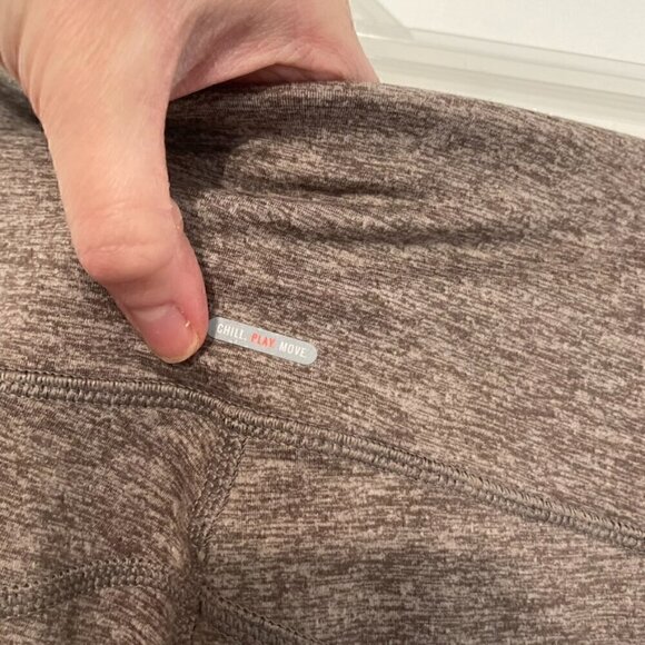 AERIE AMERICAN EAGLE Chill Play Move Leggings Tan Brown High Waisted Rise Pocket - Picture 12 of 12